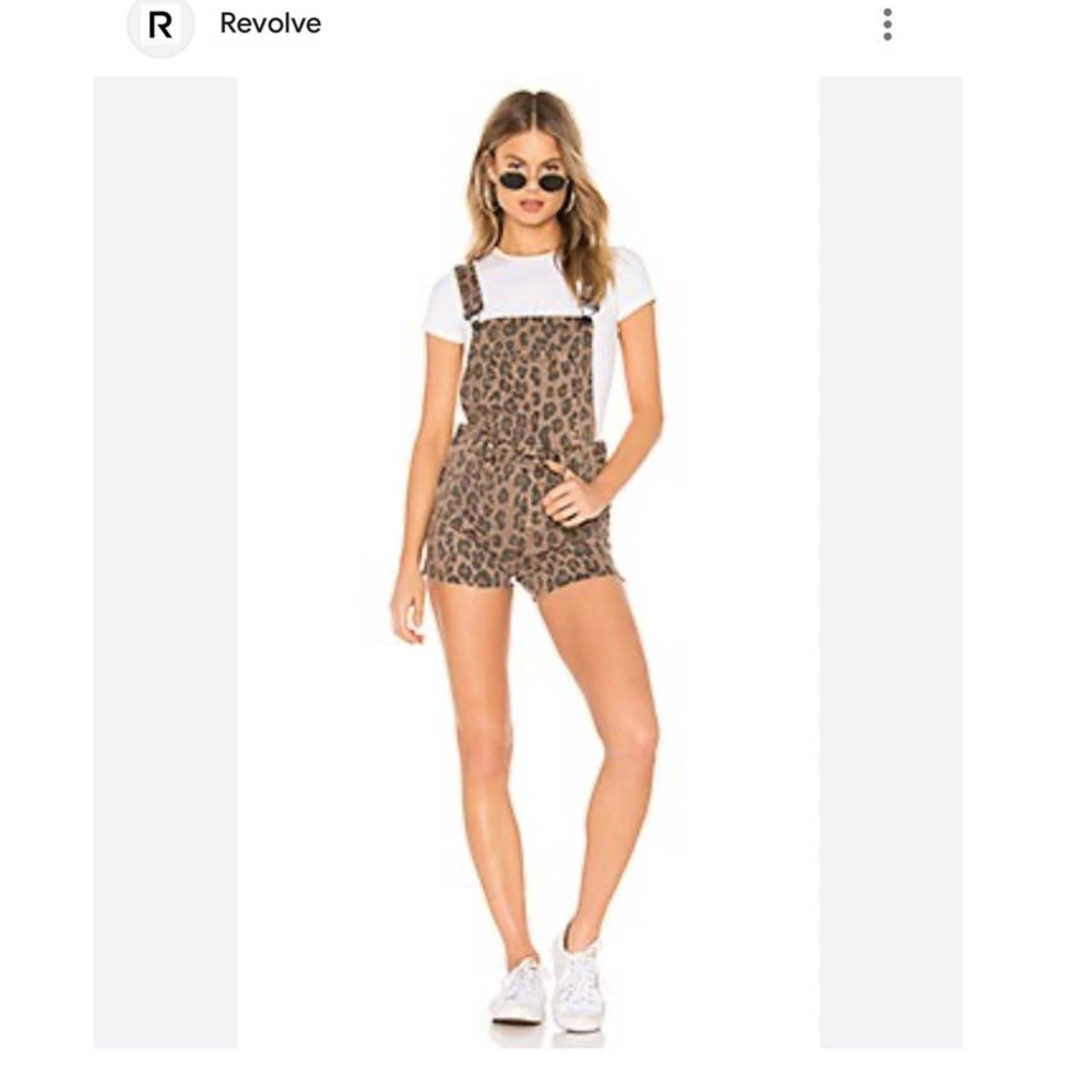 BLANKNYC Leopard Print Overall Adjustable Shoulder Straps Size 26 NWT